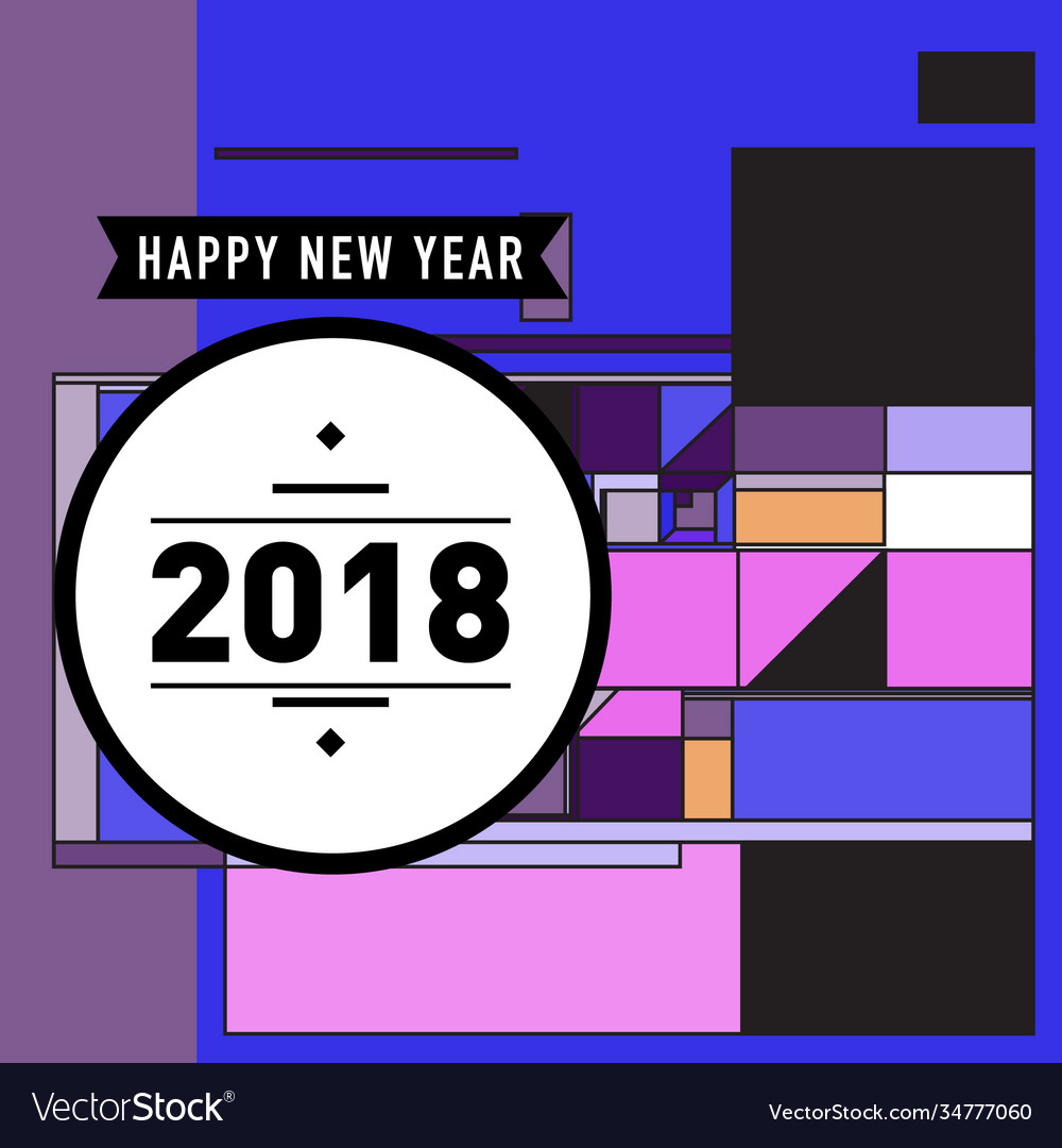 Neues Jahr 2018 Kalendereinlage Vorlage vector image Neues Jahr 2018 Kalendereinlage Vorlage