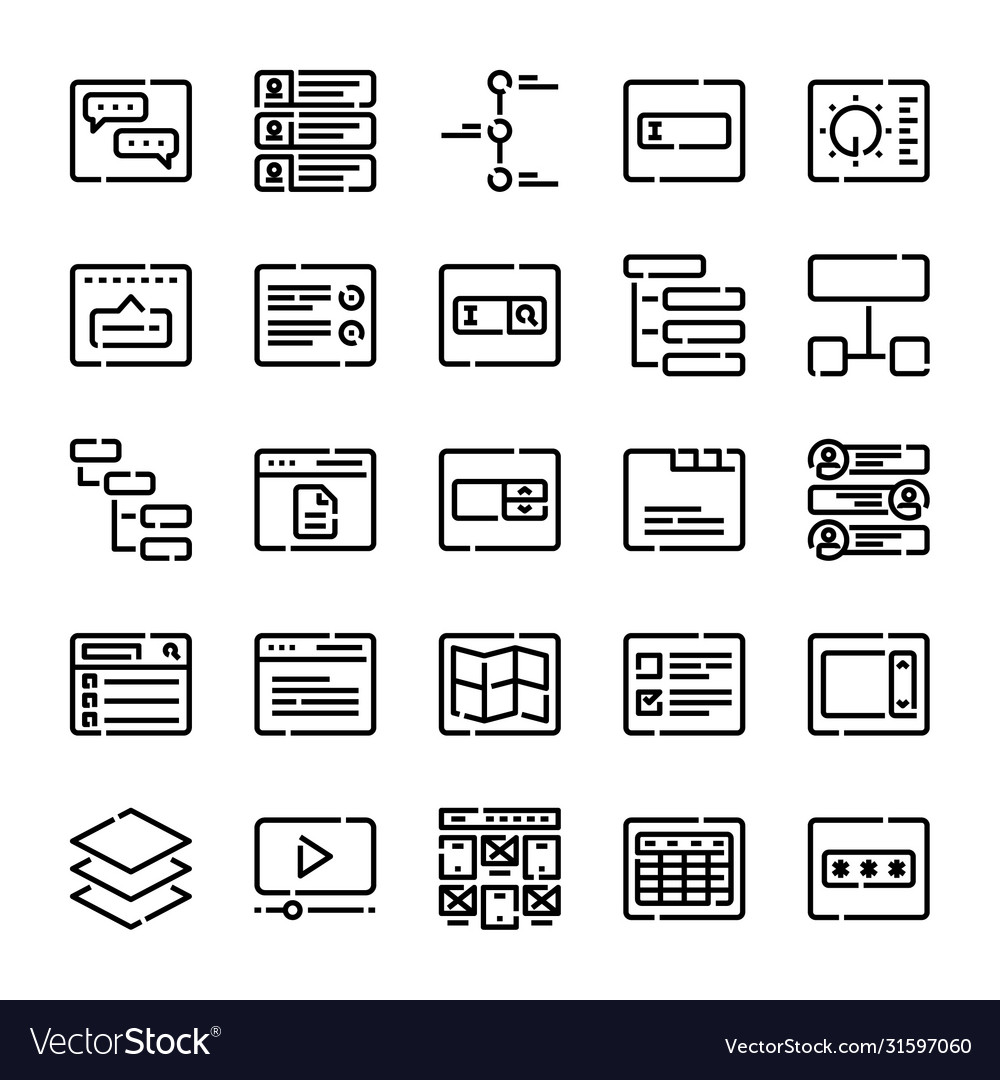 Outline Icon Set - Layout & Interface