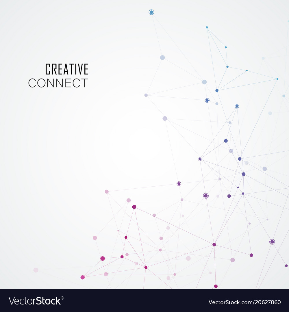 Polygonal background with connect dots and lines