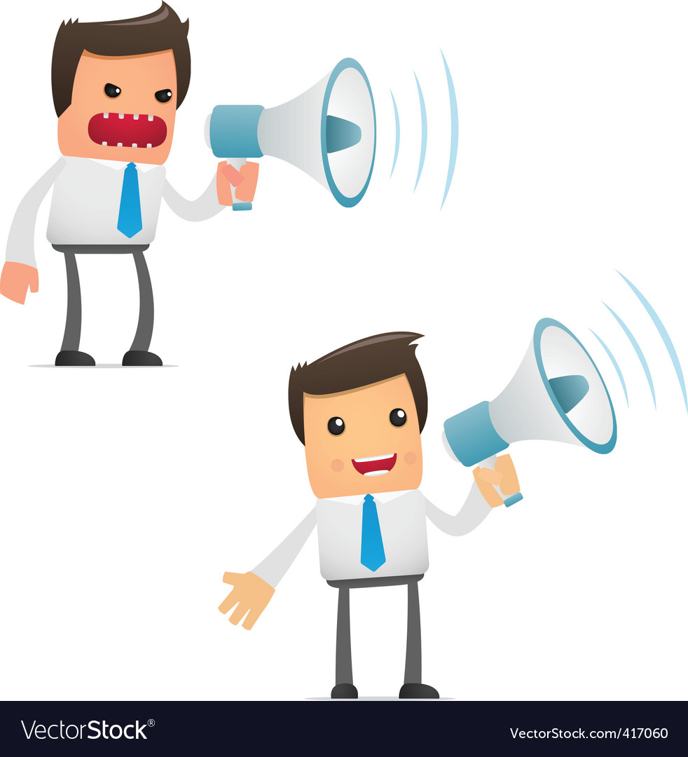 Set of funny cartoon manager Royalty Free Vector Image