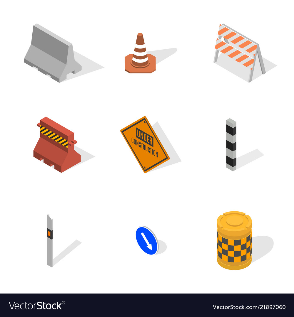 Under construction design elements in 3d
