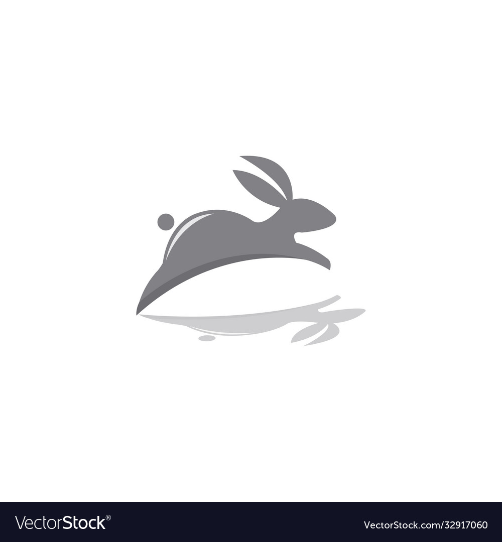 Unique rabbit color a simple logo design