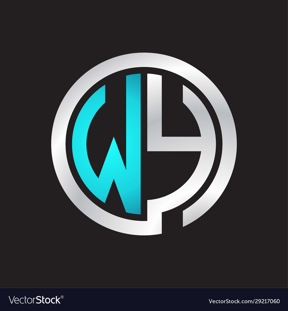 Wy initial logo linked circle monogram