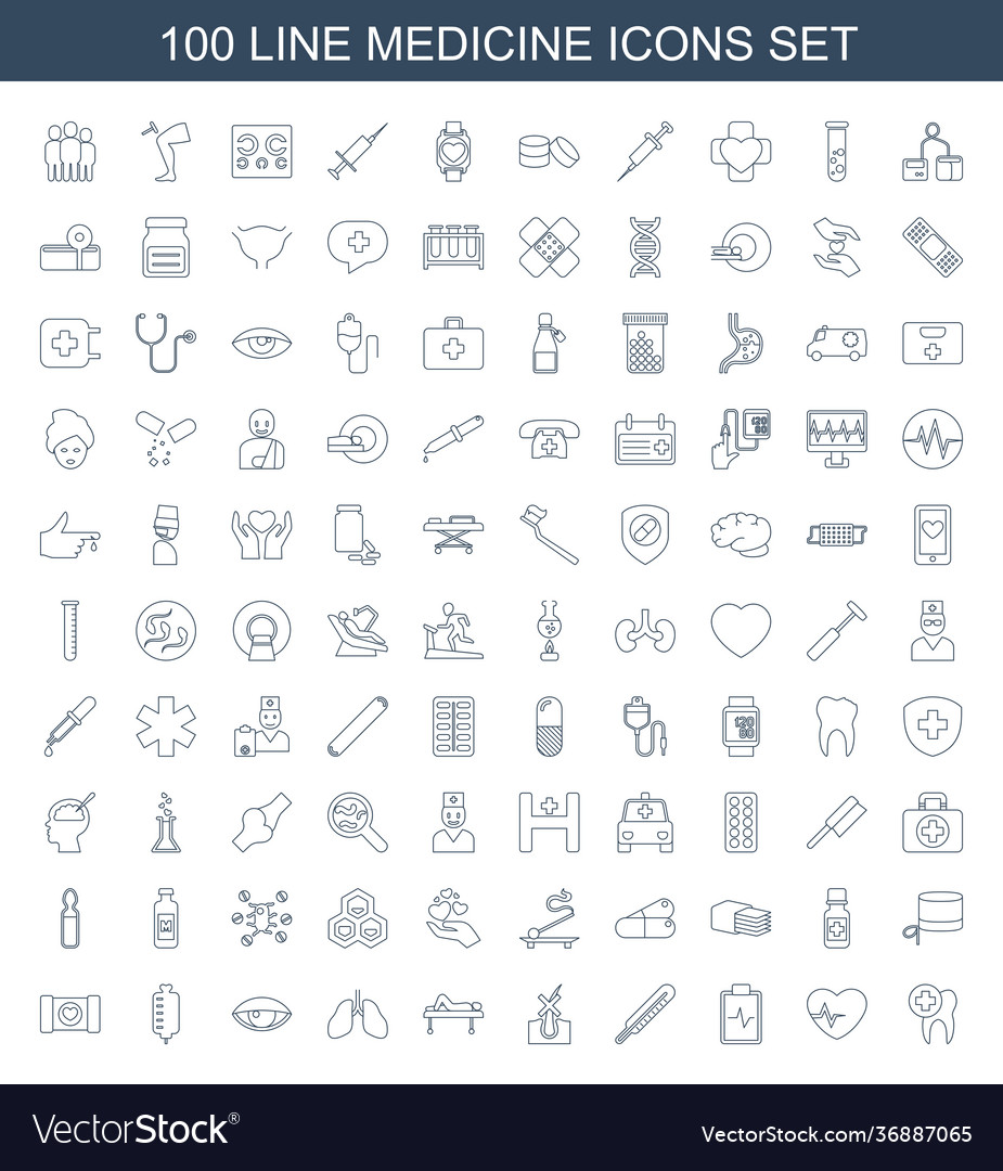 100 medicine icons