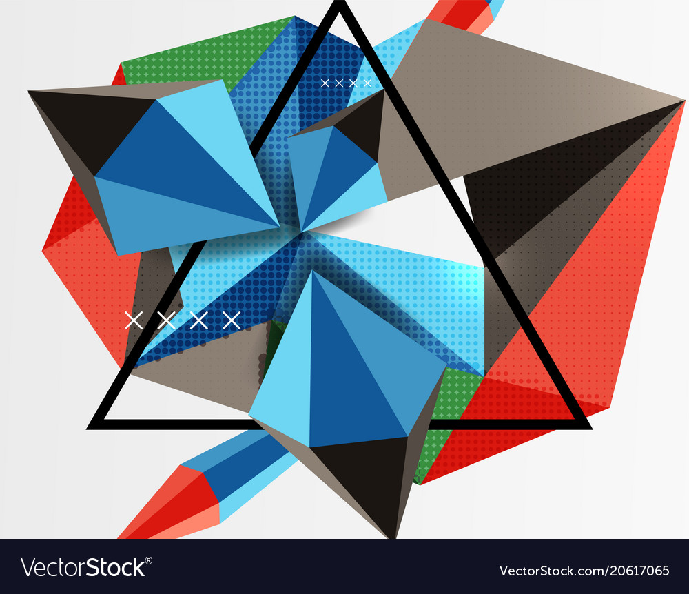 3d polygonal elements abstract background