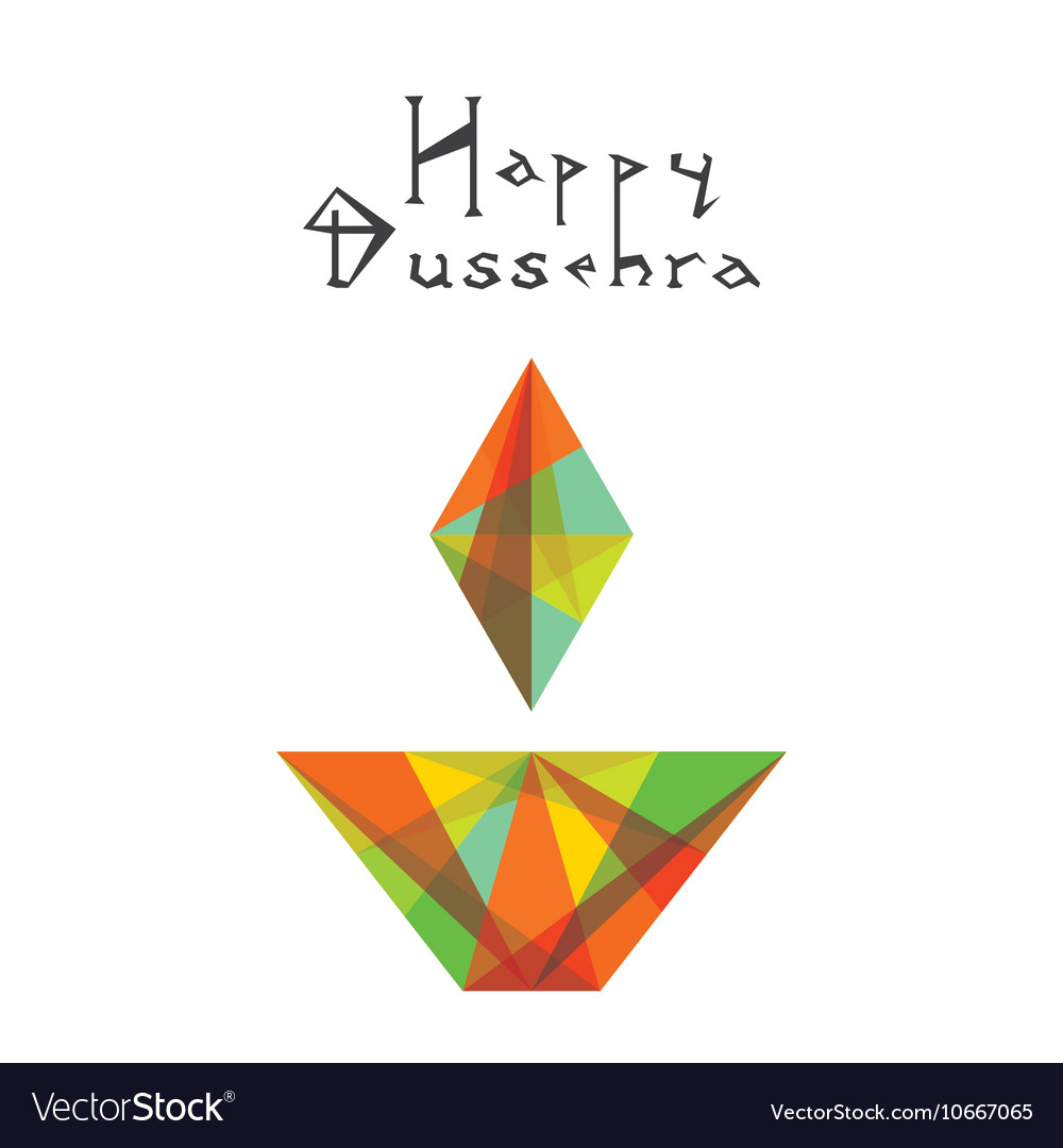 Abstract happy dussehra greeting or poster design Vector Image