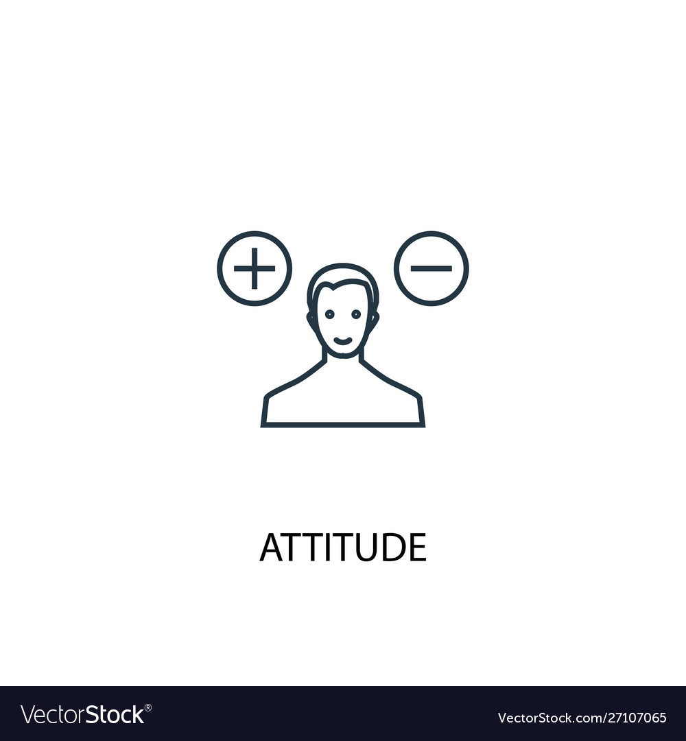 Attitude concept line icon simple element