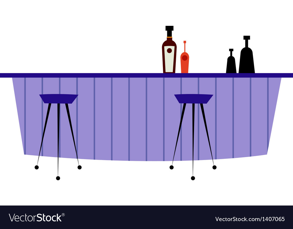 Bar Shelf with Bottles