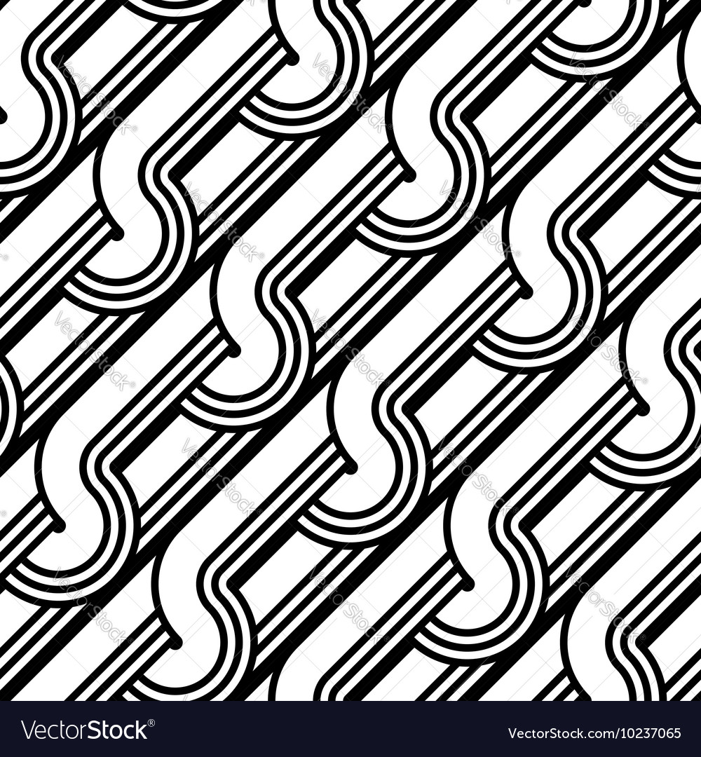 Design seamless monochrome interlaced pattern