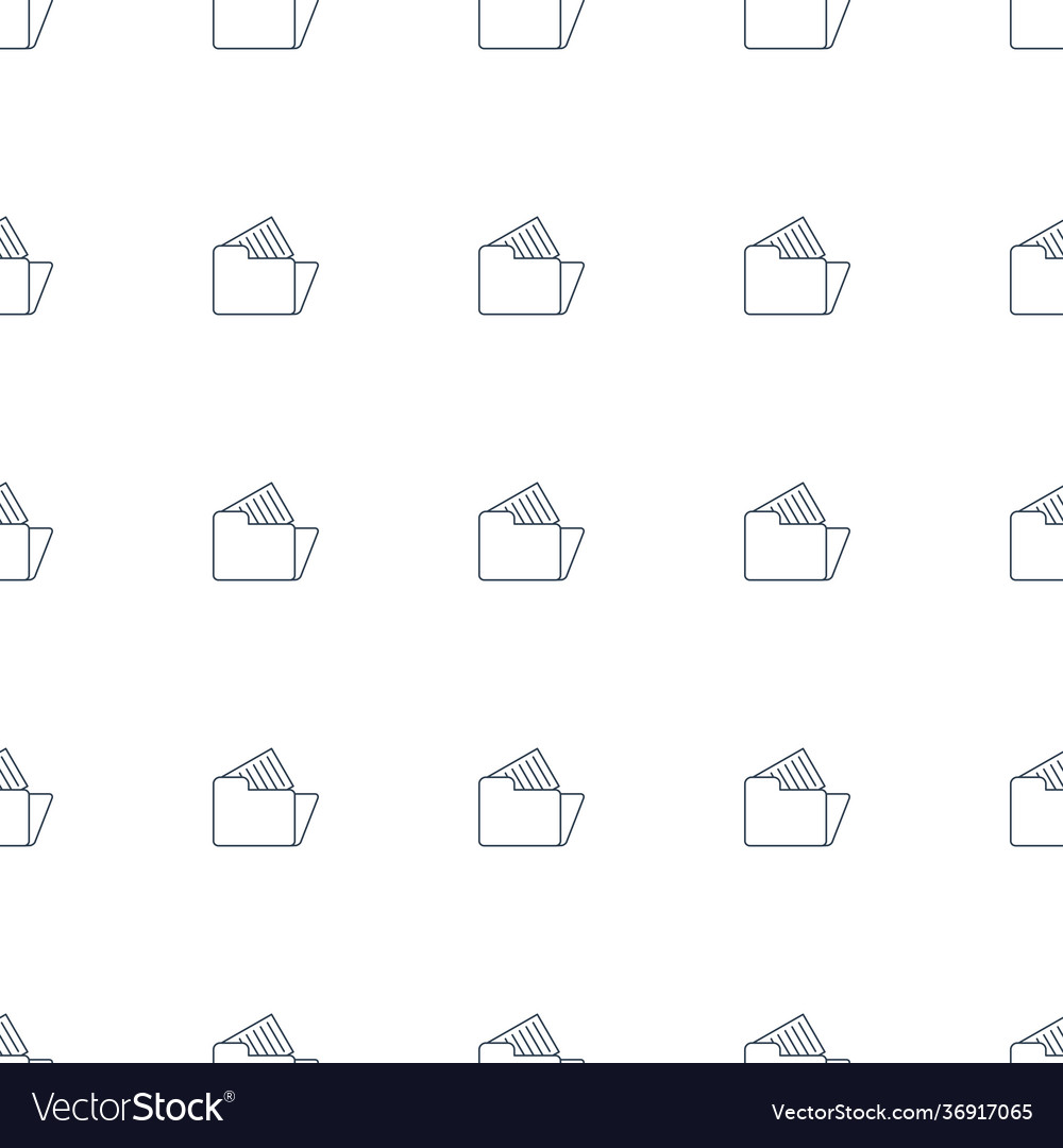 Document in folder icon pattern seamless white