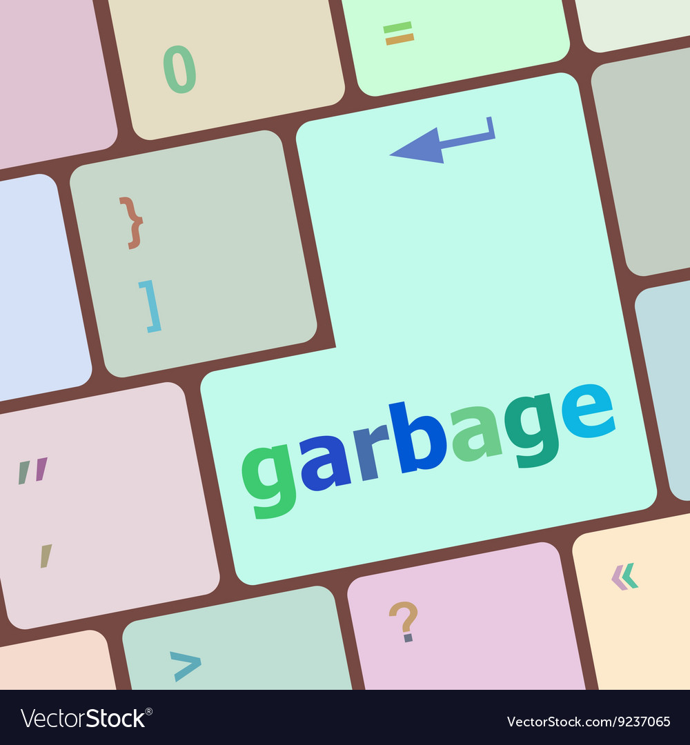 Garbage word on computer pc keyboard key