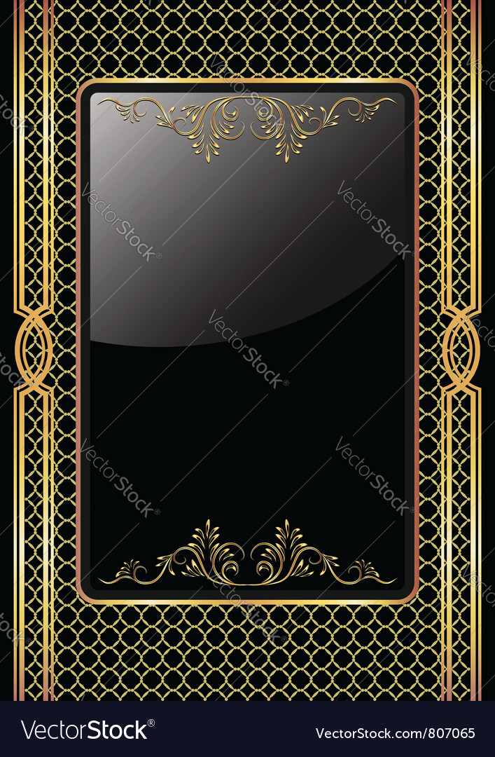 Golden ornament frame Royalty Free Vector Image