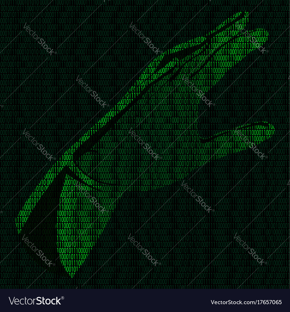 Hand des Binärcodes