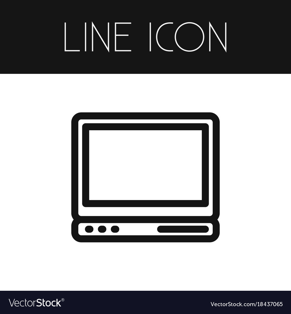 Isolated laptop outline display element