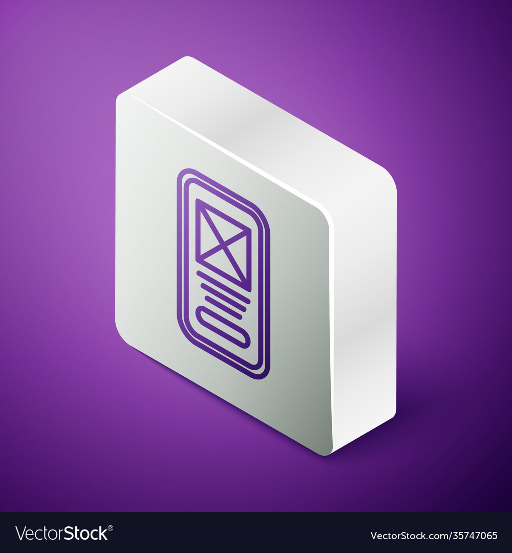 Isometric line ui or ux design icon isolated