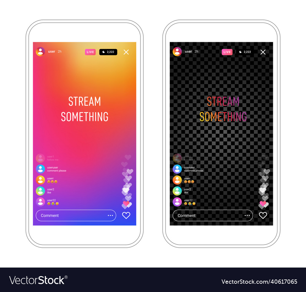 Live camera screen interface vector image Live camera screen interface