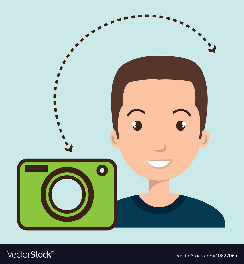 Man camera photography images Royalty Free Vector Image