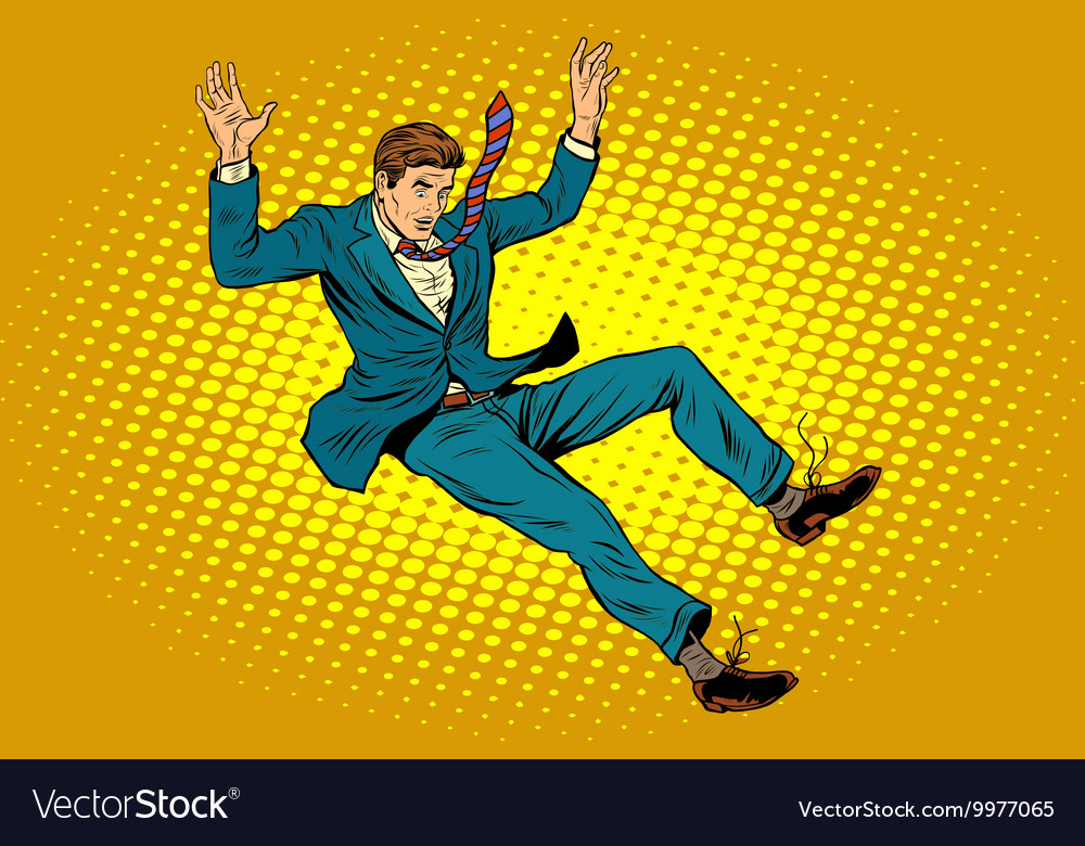 Man falls down from a height Royalty Free Vector Image