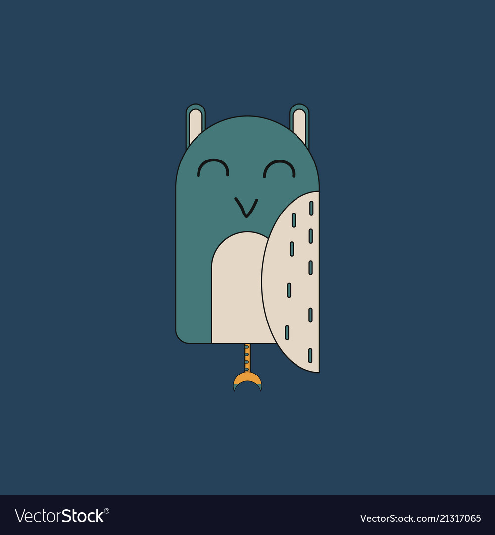 Owl - icon design on white background Vector Image Owl - icon design on white background