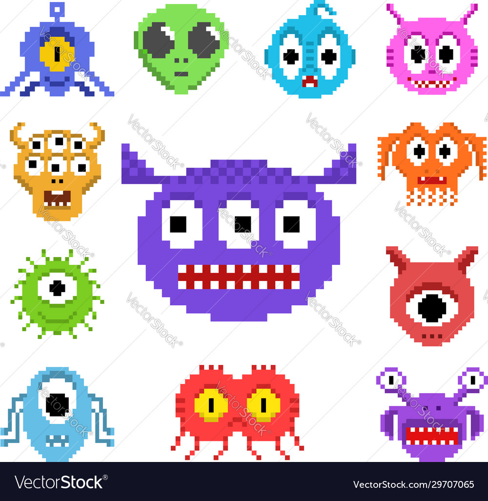 Pixel art aliens