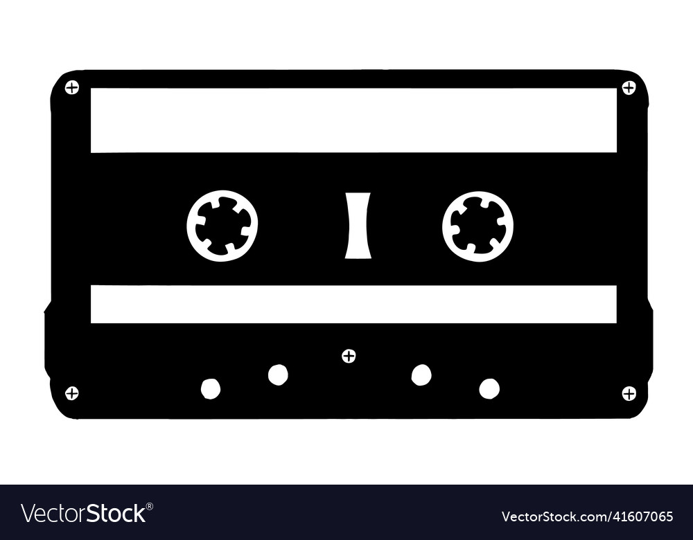 Retro audio cassette isolated on white