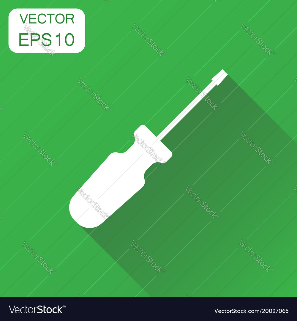 Screwdriver icon business concept Royalty Free Vector Image