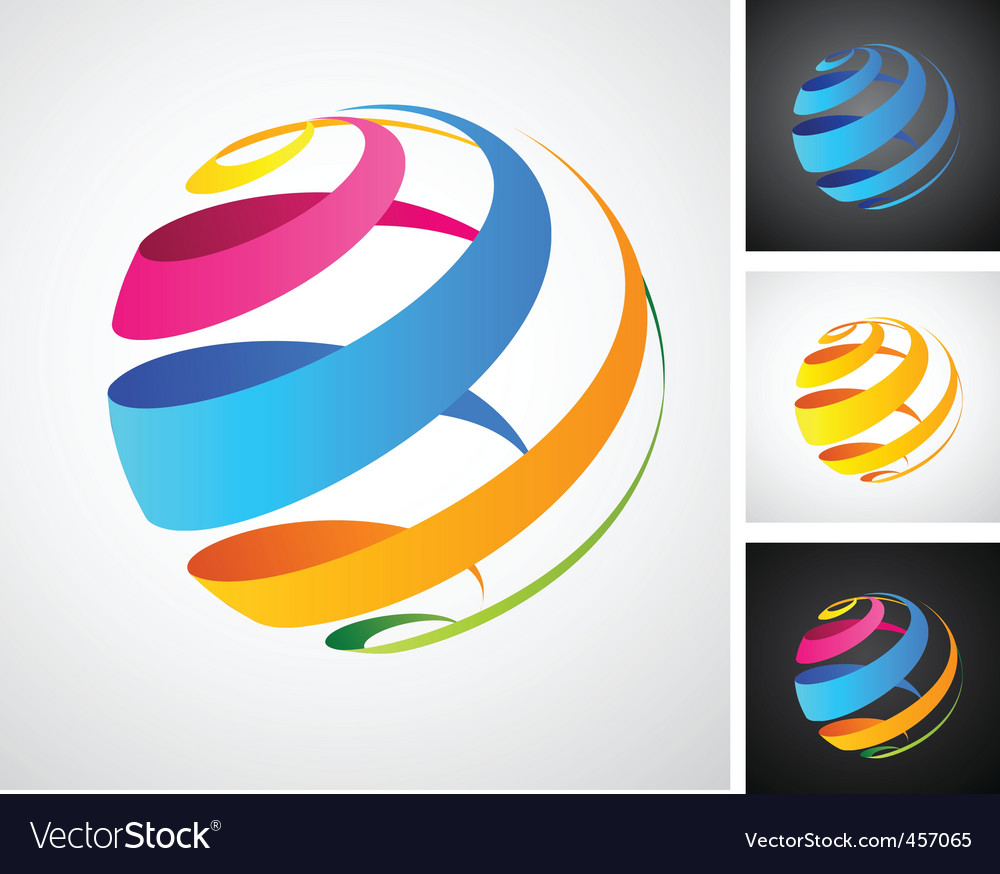 Spiral globe icon Royalty Free Vector Image - VectorStock