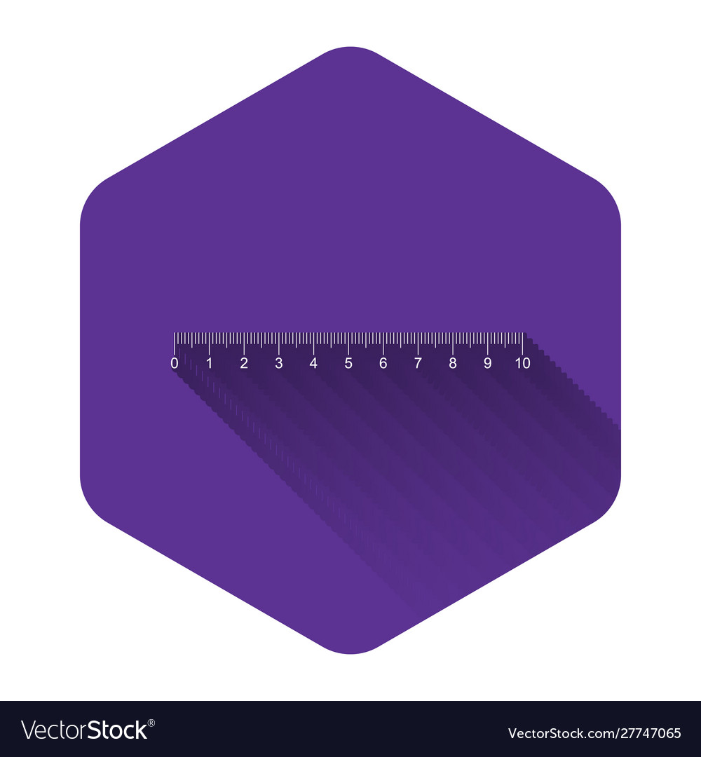 White measuring scale markup for rulers icon