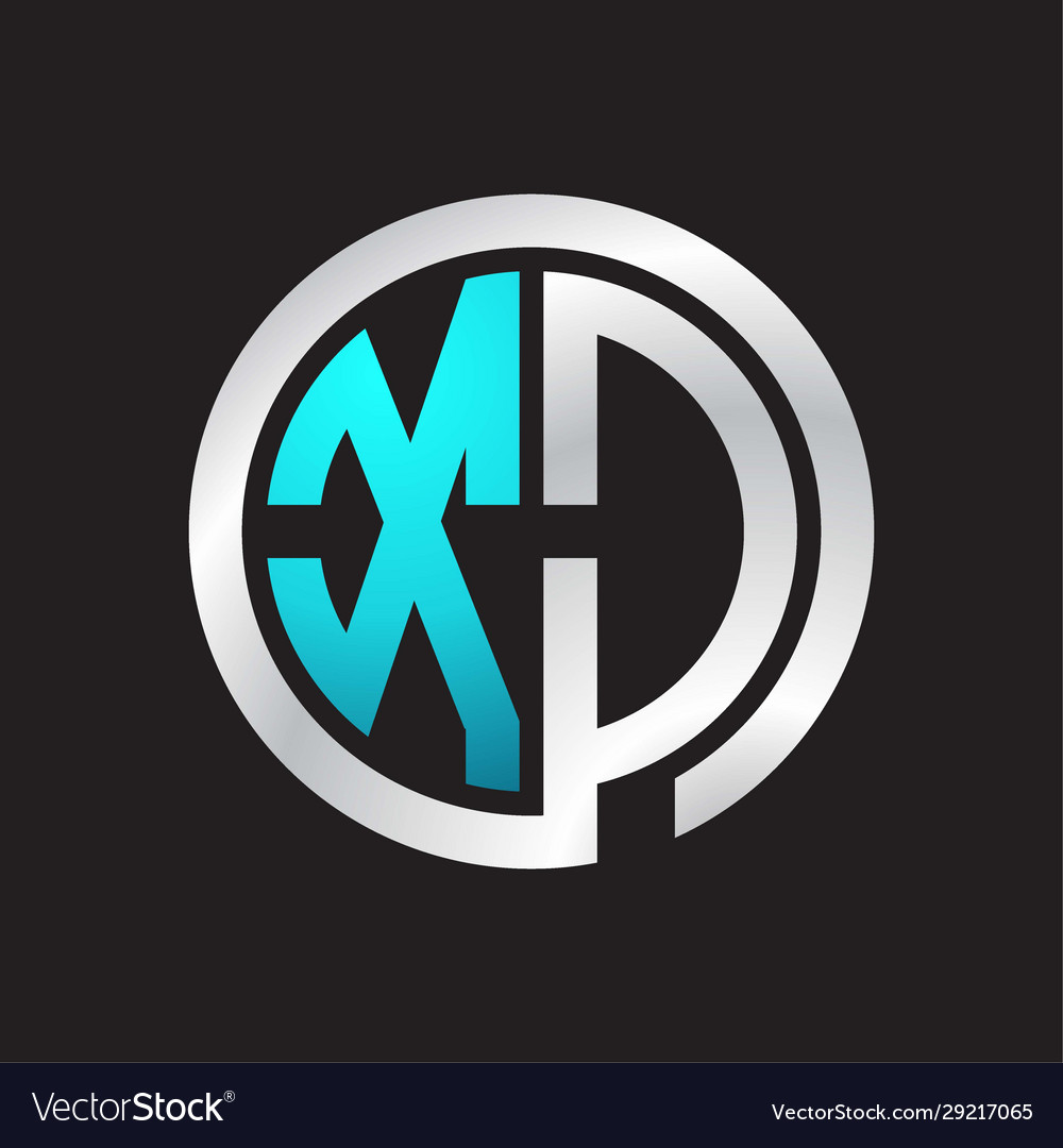 Xd initial logo linked circle monogram