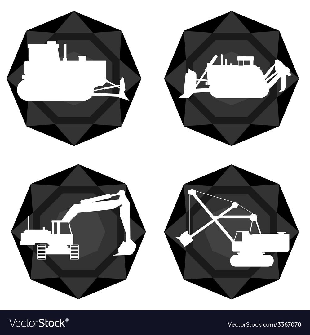 Badges with the technique of coal mining