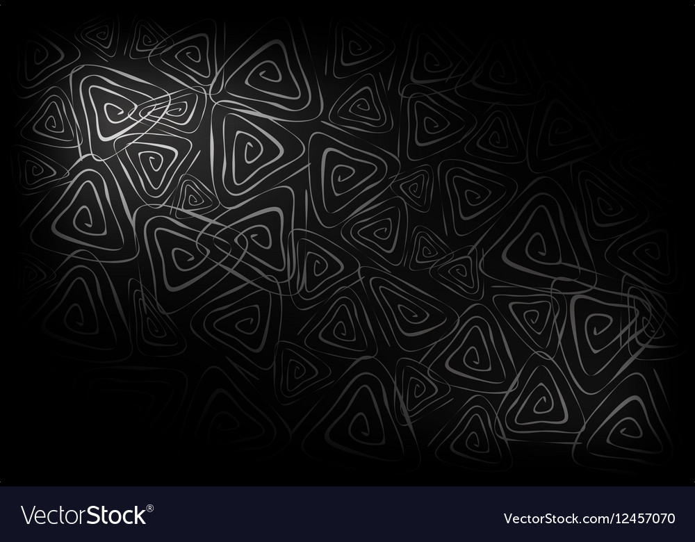 Black Vintage Wallpaper With Triangle Spiral Vector Image
