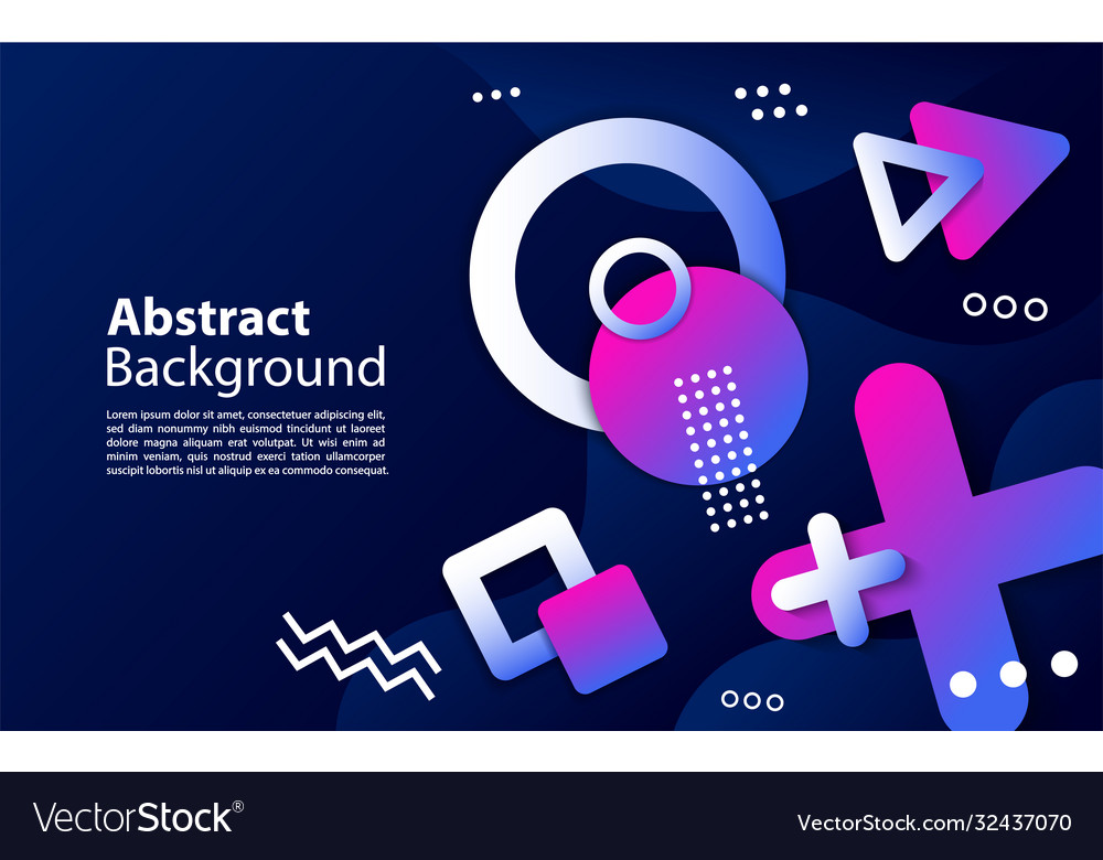 Blue background with random geometric shape