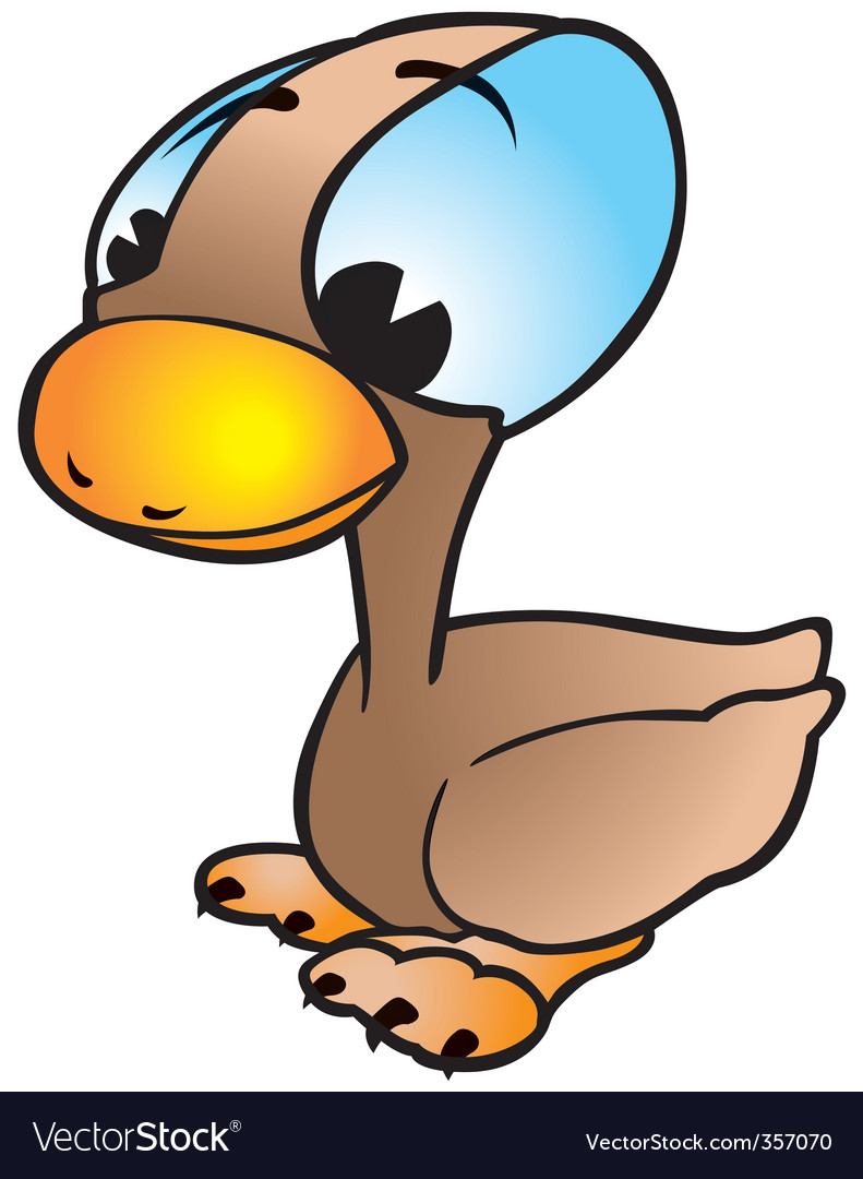 Cute Brown Duck Cartoon