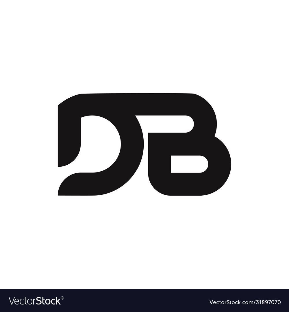 Db letter logo design with simple style