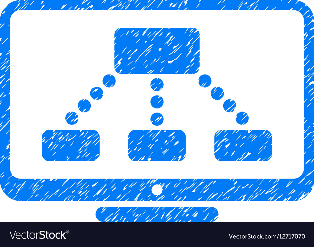 Hierarchy monitor grainy texture icon