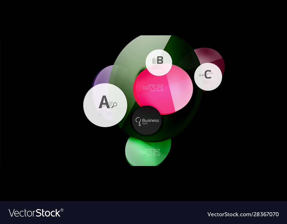 Info graphics circles background success icon Vector Image Info graphics circles background success icon