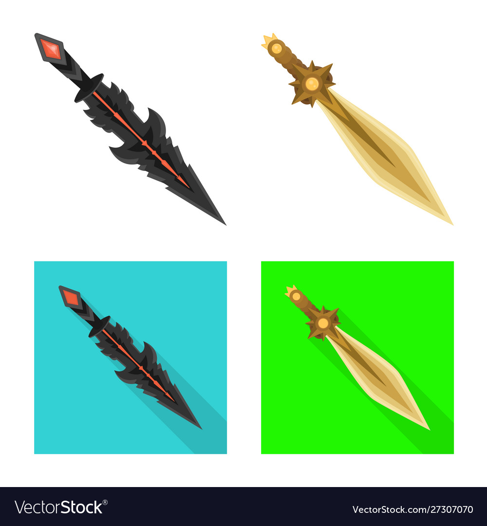 Isolated object game and armor icon collection