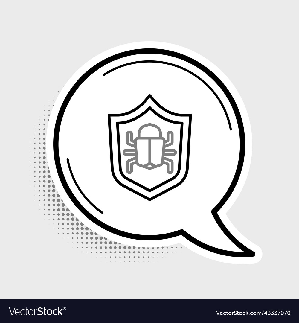 Line system bug concept icon isolated on grey vector image Line system bug concept icon isolated on grey