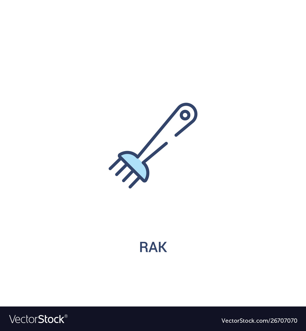 Rak concept 2 colored icon simple line element
