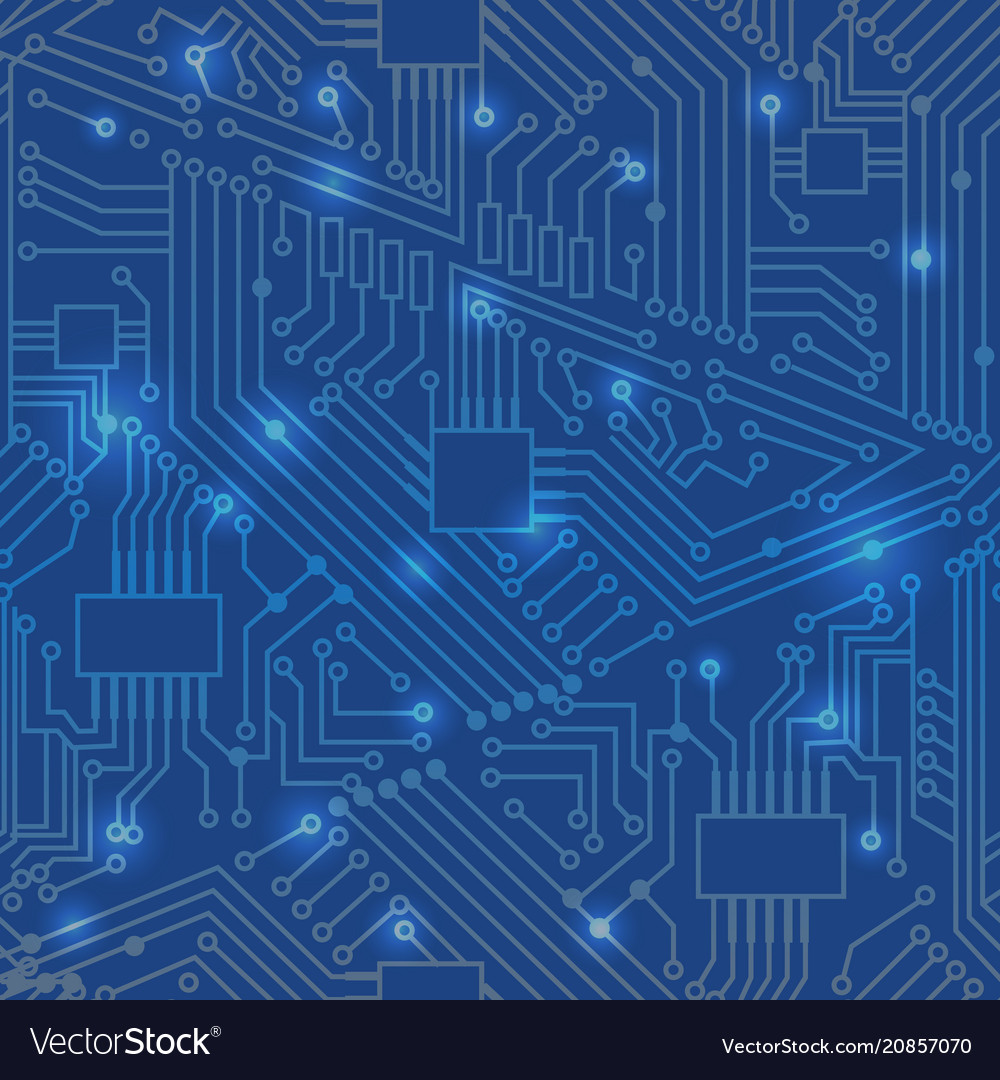 Seamless motherboard pattern Royalty Free Vector Image