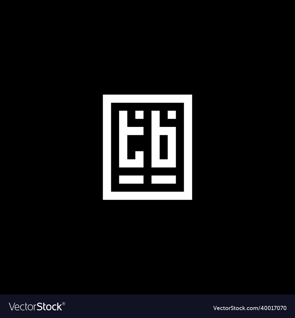 Tb initial logo with square rectangular shape
