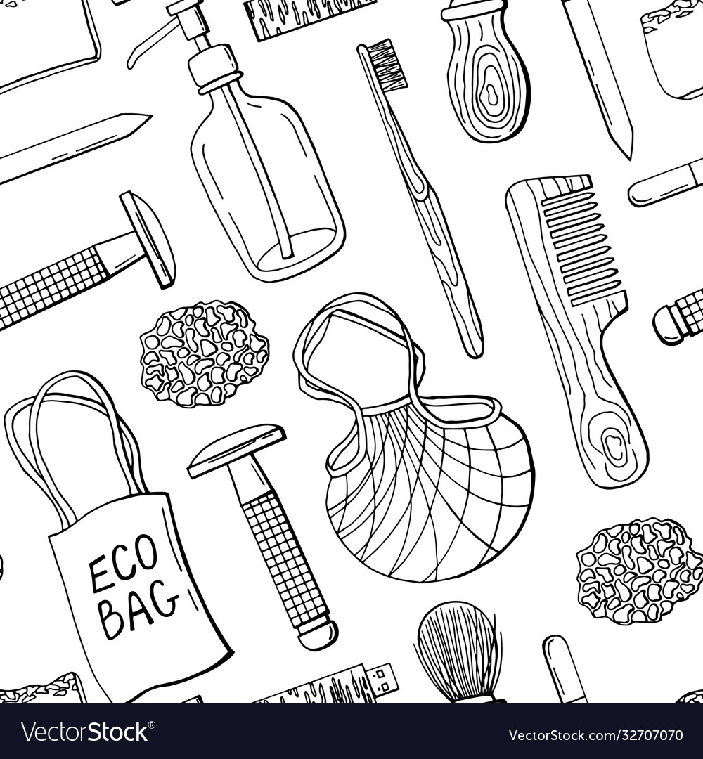 Zero waste linear seamless pattern reusable Vector Image Zero waste linear seamless pattern reusable