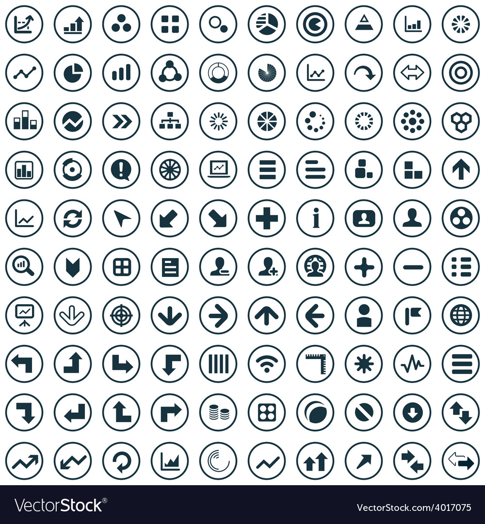 100 diagram icons
