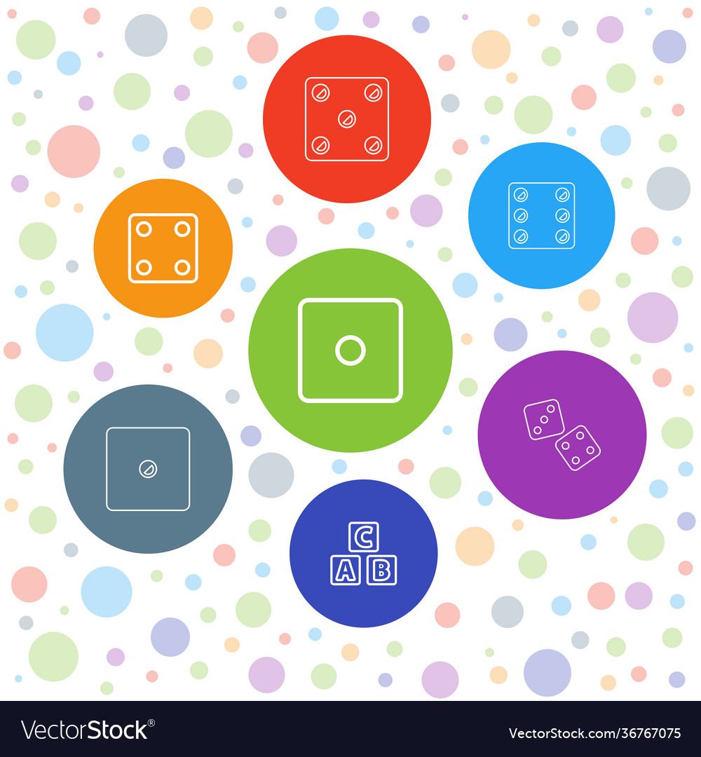 7 cube icons