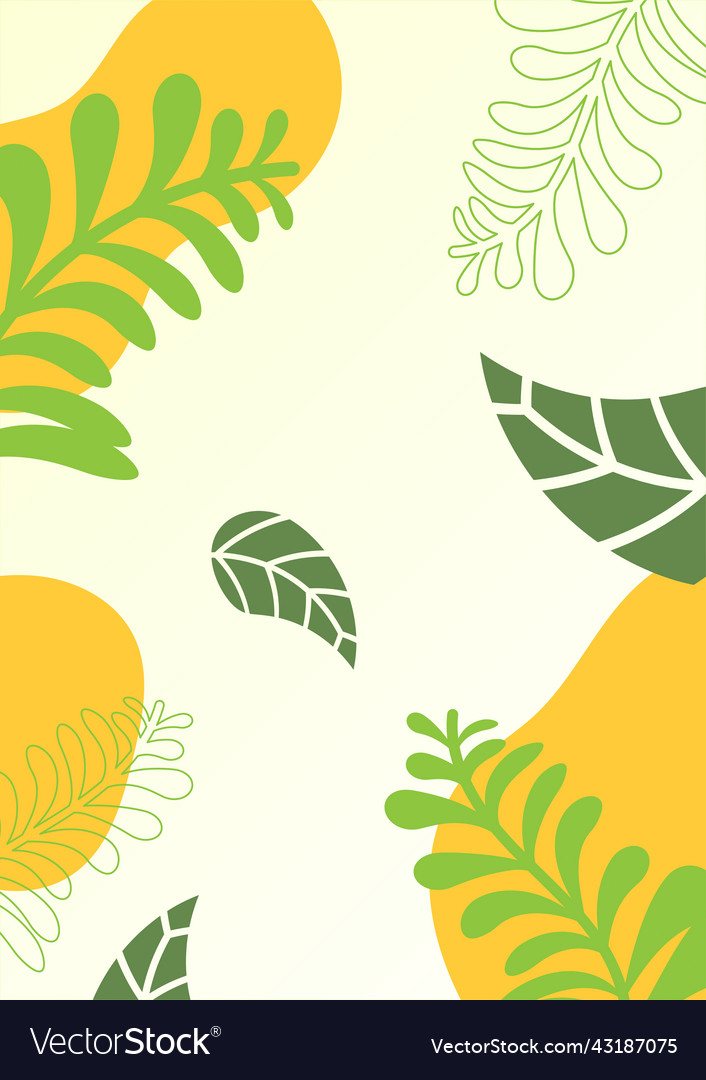 Abstract Nature Background Of Green Leaves Vector Image Abstract Nature Background Of Green Leaves Vector Image