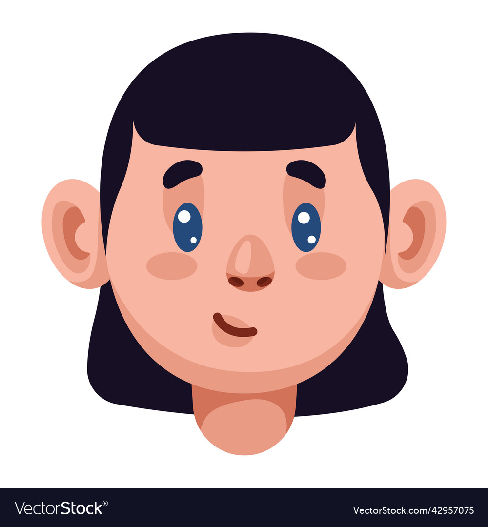 Asian woman head