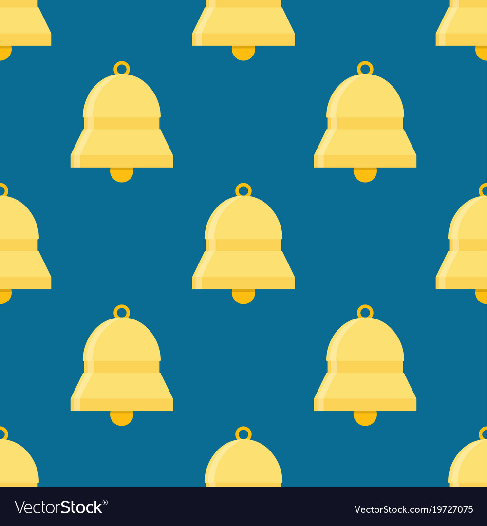 Bells ringing seamless pattern