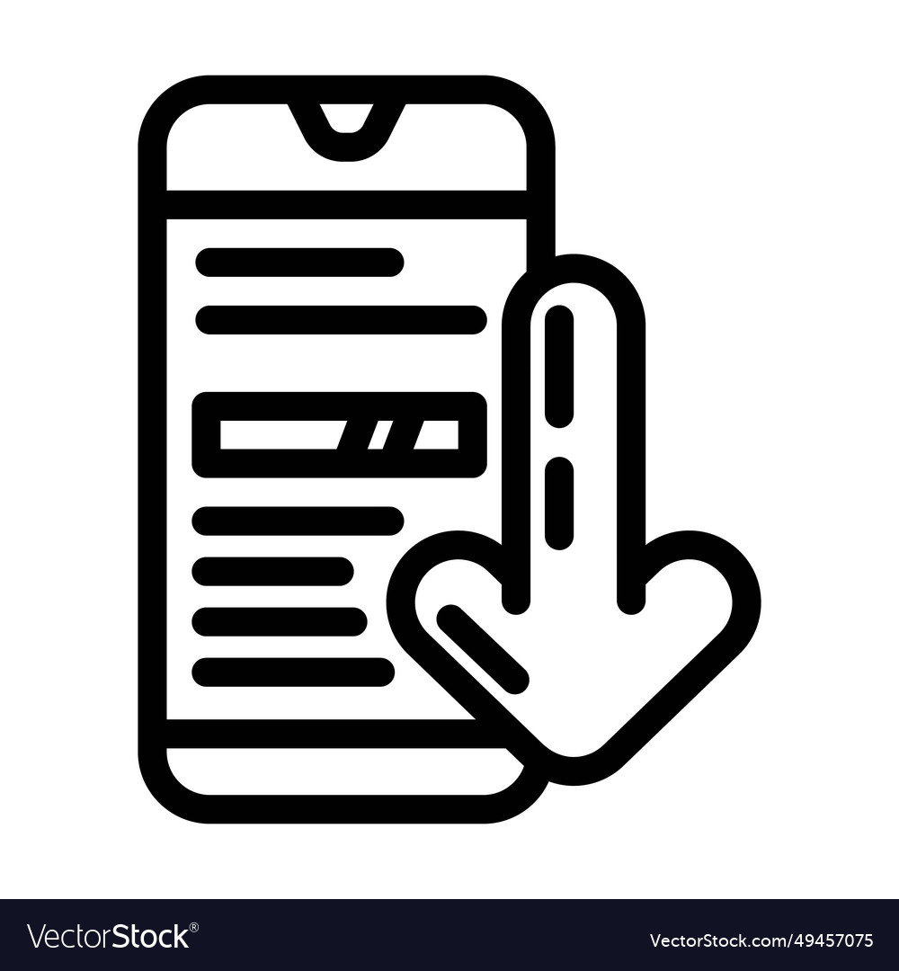 Closed envelope message loading line icon Vector Image Closed envelope message loading line icon