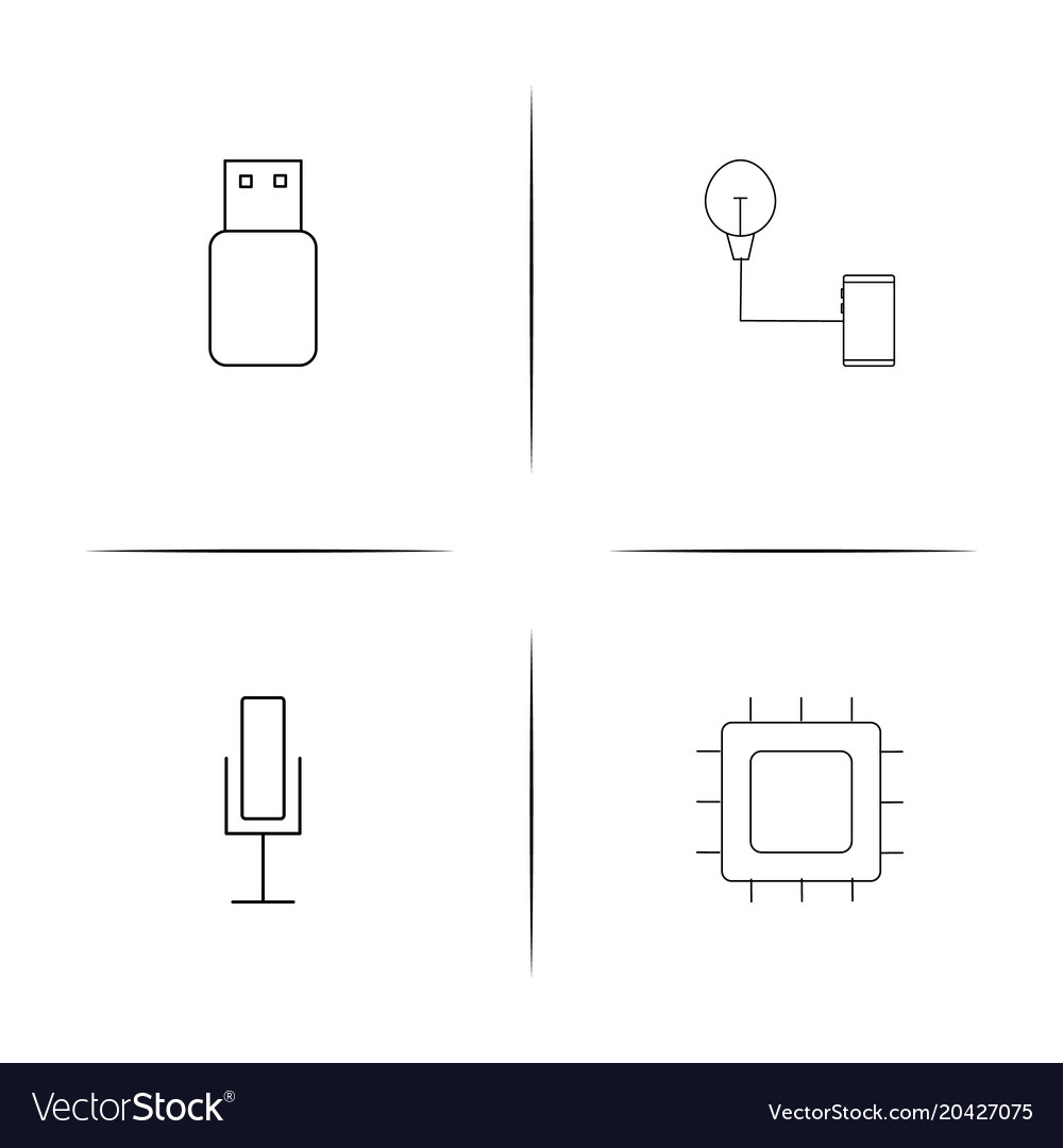Devices simple linear icon setsimple outline icons