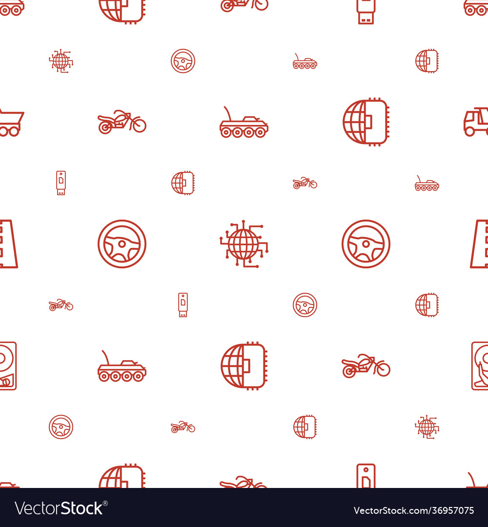 Drive icons pattern seamless white background